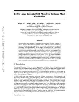 LDM: Large Tensorial SDF Model for Textured Mesh Generation