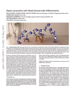Elastic Locomotion with Mixed Second-order Differentiation