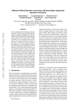 Efficient Medical Question Answering with Knowledge-Augmented Question
  Generation