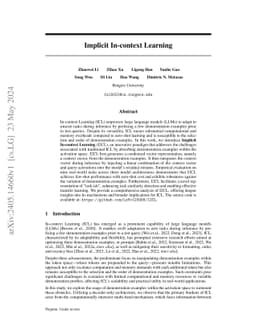 Implicit In-context Learning