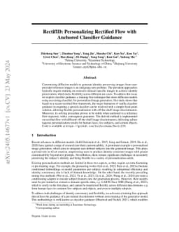 RectifID: Personalizing Rectified Flow with Anchored Classifier Guidance