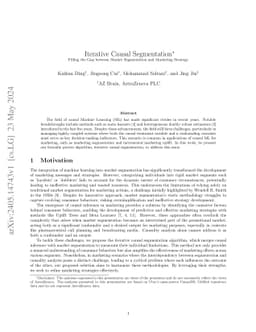 Iterative Causal Segmentation: Filling the Gap between Market
  Segmentation and Marketing Strategy