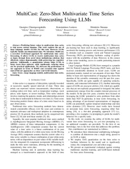 MultiCast: Zero-Shot Multivariate Time Series Forecasting Using LLMs