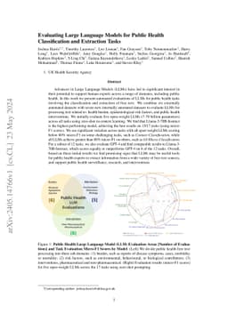Evaluating Large Language Models for Public Health Classification and Extraction Tasks