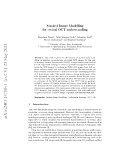 Masked Image Modelling for retinal OCT understanding