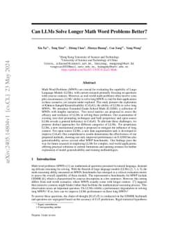 Can LLMs Solve longer Math Word Problems Better?