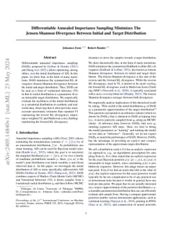 Differentiable Annealed Importance Sampling Minimizes The Jensen-Shannon
  Divergence Between Initial and Target Distribution