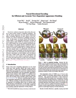 Neural Directional Encoding for Efficient and Accurate View-Dependent
  Appearance Modeling