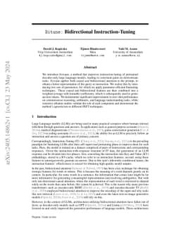 Bitune: Bidirectional Instruction-Tuning