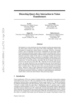 Dissecting Query-Key Interaction in Vision Transformers
