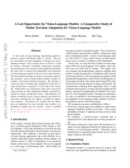 A Lost Opportunity for Vision-Language Models: A Comparative Study of
  Online Test-time Adaptation for Vision-Language Models