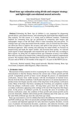 Hand bone age estimation using divide and conquer strategy and
  lightweight convolutional neural networks