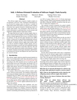 SoK: A Defense-Oriented Evaluation of Software Supply Chain Security