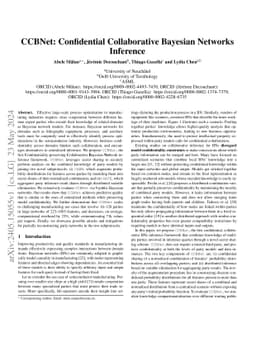 CCBNet: Confidential Collaborative Bayesian Networks Inference