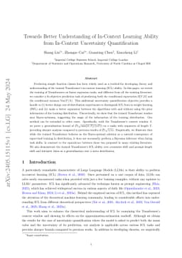 Towards Better Understanding of In-Context Learning Ability from
  In-Context Uncertainty Quantification