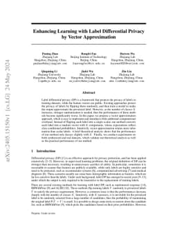 Enhancing Learning with Label Differential Privacy by Vector
  Approximation