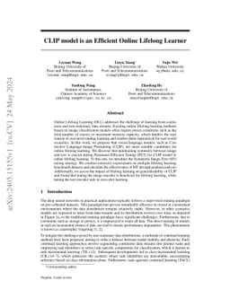 CLIP model is an Efficient Online Lifelong Learner