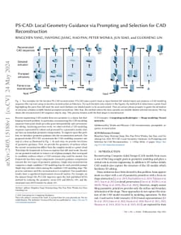 PS-CAD: Local Geometry Guidance via Prompting and Selection for CAD
  Reconstruction