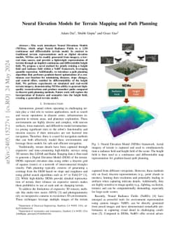 Neural Elevation Models for Terrain Mapping and Path Planning