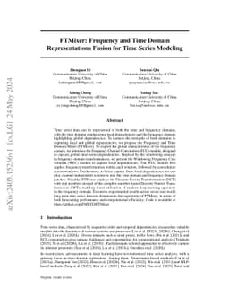 FTMixer: Frequency and Time Domain Representations Fusion for Time
  Series Modeling