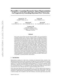 ParamReL: Learning Parameter Space Representation via Progressively
  Encoding Bayesian Flow Networks