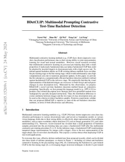 BDetCLIP: Multimodal Prompting Contrastive Test-Time Backdoor Detection