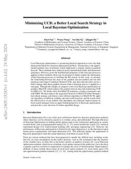 Minimizing UCB: a Better Local Search Strategy in Local Bayesian
  Optimization