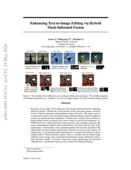 Enhancing Text-to-Image Editing via Hybrid Mask-Informed Fusion
