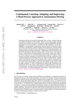 Continuously Learning, Adapting, and Improving: A Dual-Process Approach
  to Autonomous Driving