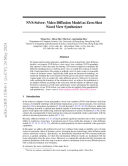 NVS-Solver: Video Diffusion Model as Zero-Shot Novel View Synthesizer