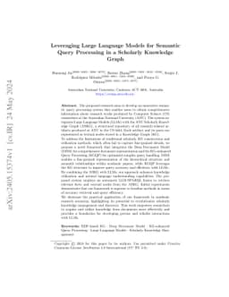 Leveraging Large Language Models for Semantic Query Processing in a
  Scholarly Knowledge Graph