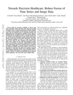 Towards Precision Healthcare: Robust Fusion of Time Series and Image
  Data