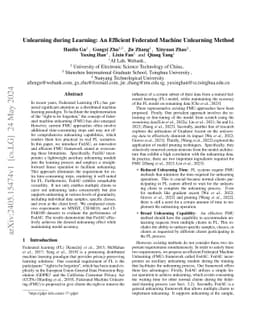 Unlearning during Learning: An Efficient Federated Machine Unlearning Method
