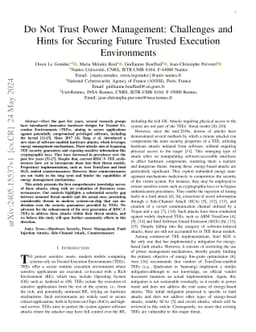 Do Not Trust Power Management: Challenges and Hints for Securing Future
  Trusted Execution Environments