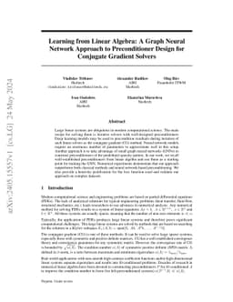 Learning from Linear Algebra: A Graph Neural Network Approach to Preconditioner Design for Conjugate Gradient Solvers