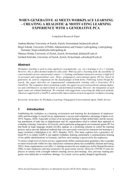 When Generative AI Meets Workplace Learning: Creating A Realistic &
  Motivating Learning Experience With A Generative PCA
