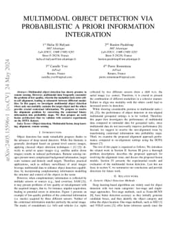 Multimodal Object Detection via Probabilistic a priori Information
  Integration