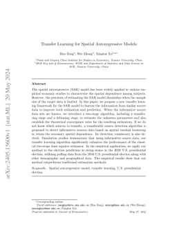 Transfer Learning for Spatial Autoregressive Models
