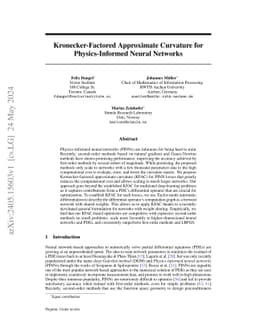 Kronecker-Factored Approximate Curvature for Physics-Informed Neural
  Networks