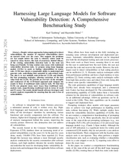 Harnessing Large Language Models for Software Vulnerability Detection: A
  Comprehensive Benchmarking Study