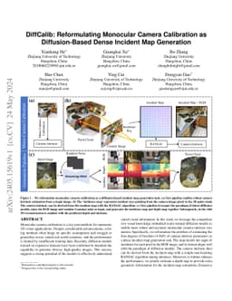 DiffCalib: Reformulating Monocular Camera Calibration as Diffusion-Based
  Dense Incident Map Generation
