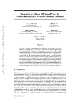 Taming Score-Based Diffusion Priors for Infinite-Dimensional Nonlinear
  Inverse Problems