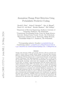 Anomalous Change Point Detection Using Probabilistic Predictive Coding