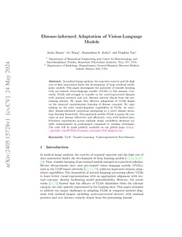 Disease-informed Adaptation of Vision-Language Models