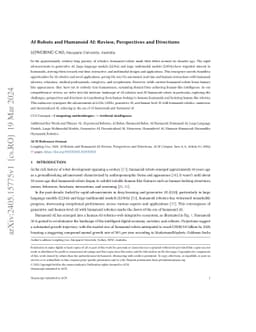 AI Robots and Humanoid AI: Review, Perspectives and Directions