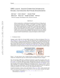 SWE-agent: Agent-Computer Interfaces Enable Automated Software
  Engineering