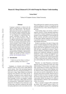 DuanzAI: Slang-Enhanced LLM with Prompt for Humor Understanding