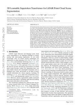 3D Learnable Supertoken Transformer for LiDAR Point Cloud Scene
  Segmentation