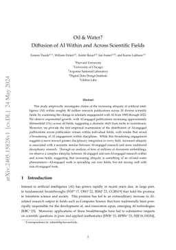 Oil & Water? Diffusion of AI Within and Across Scientific Fields