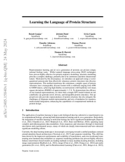 Learning the Language of Protein Structure